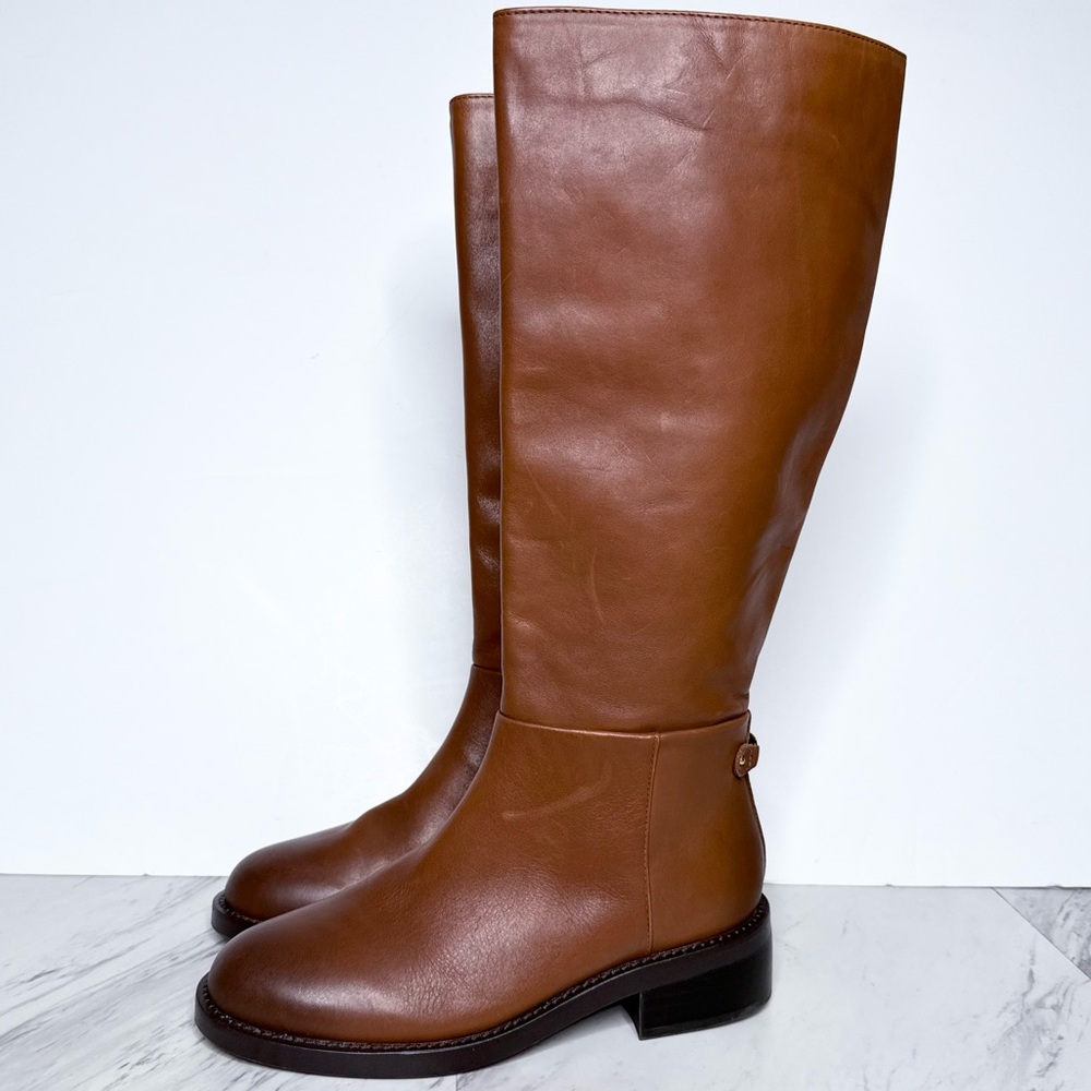 Sam Edelman Mable Brown Leather Tall Boot 6 1/2 M